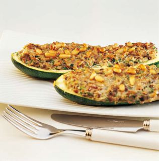 courgette-farcie- courgette farcie champignon recette