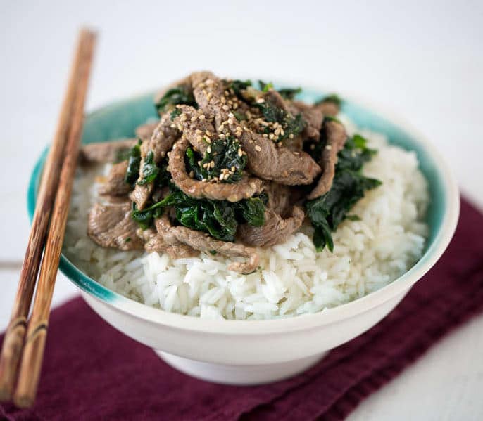 saute-de-boeuf-aux-epinards1 - Sauté de boeuf aux épinards
