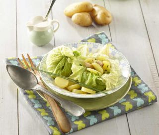 Aumoniere-de-Pomme-de-terre-pompadour-chou-fletan-fume Aumoniere de Pomme de terre pompadour chou fletan fume recette