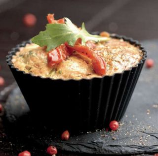 flan-roquette-tomate Flan à la roquette et aux tomates