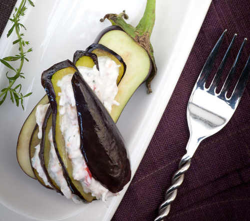 millefeuille-aubergine-crabe - Millefeuilles d'aubergine et de crabe