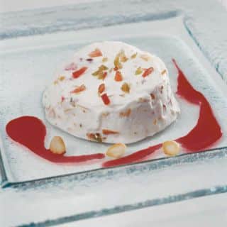 nougat-glace nougat glacé coulis fruits rouge