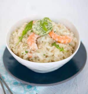 risotto-crevette risotto-crevette - Risotto de crevette, beurre comté-roquette