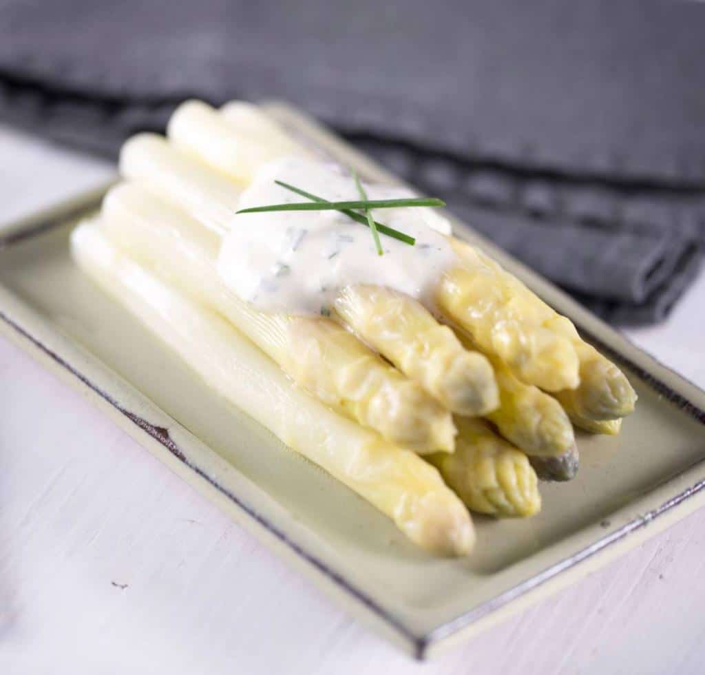 Asperge-blanche-sauce-moutarde - Asperge blanche sauce moutardée