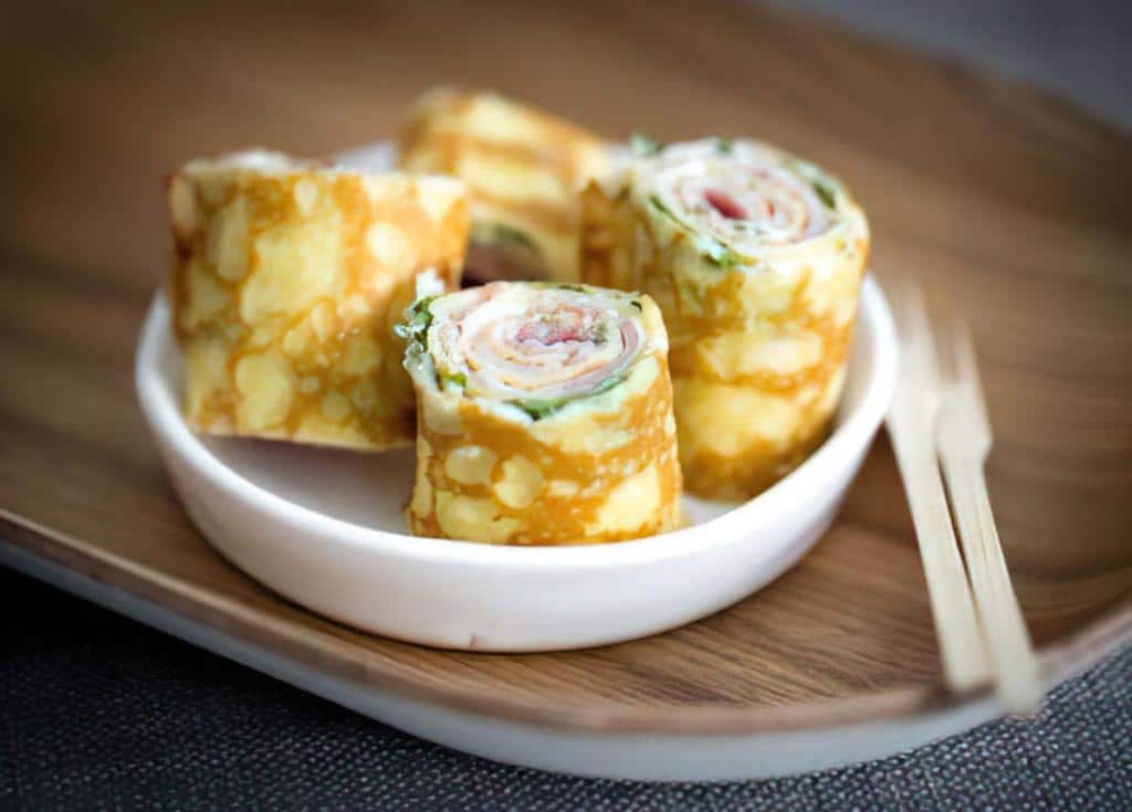 Crepes-aperitives-au-jambon-et-fromage-frais - Crêpes apéritives au jambon et fromage frais