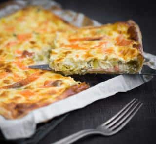 Tarte-saumon-poireau tarte saumon poireau