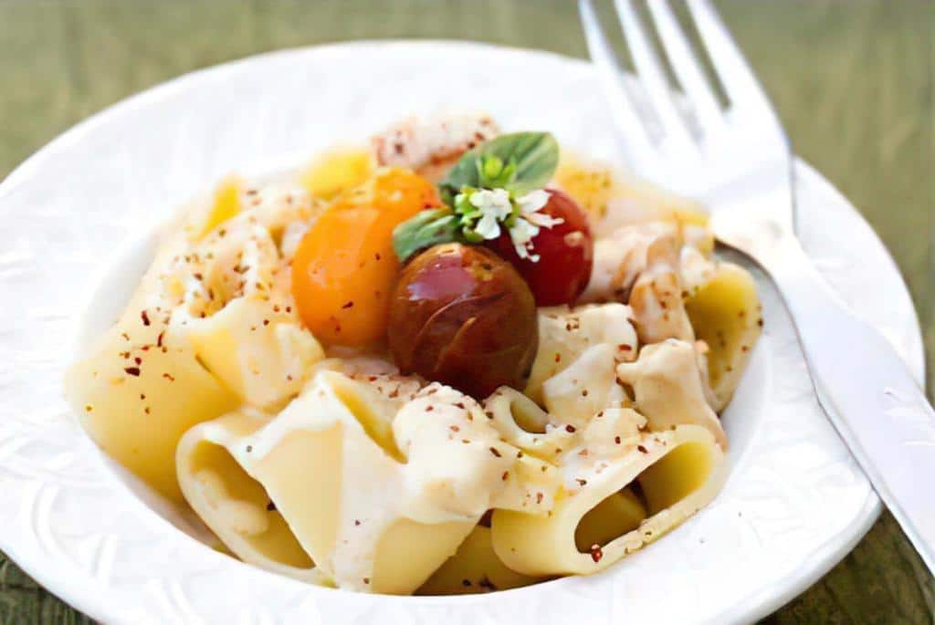 calamarata poulet tomates cerises