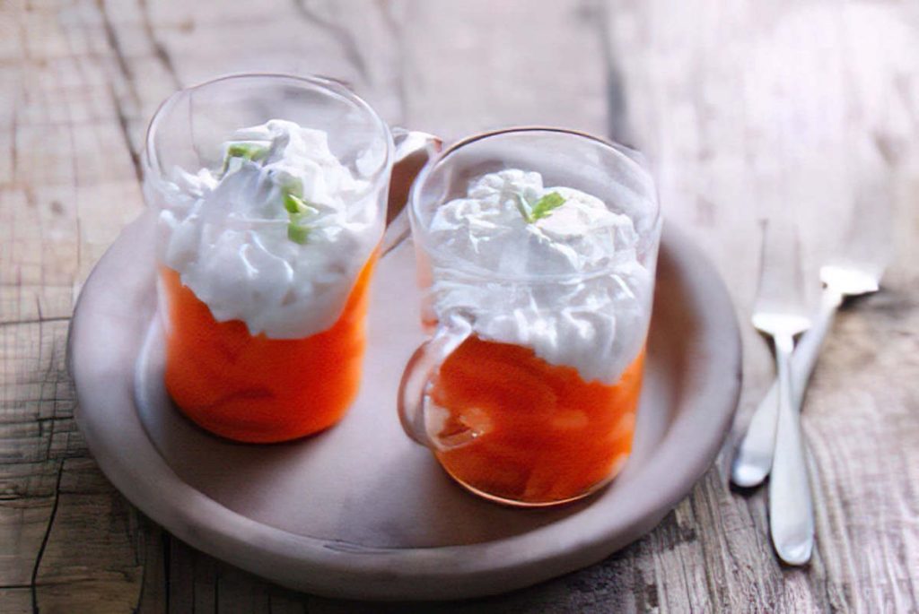 Verrine de carotte chantilly menthe