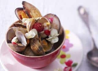 Coquillages-beurre-de-framboises-coques-palourdes-praires