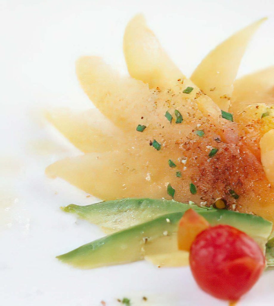 Carpaccio melon avovat