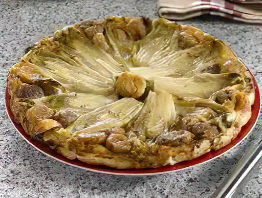 tarte tatin endive aux châtaignes