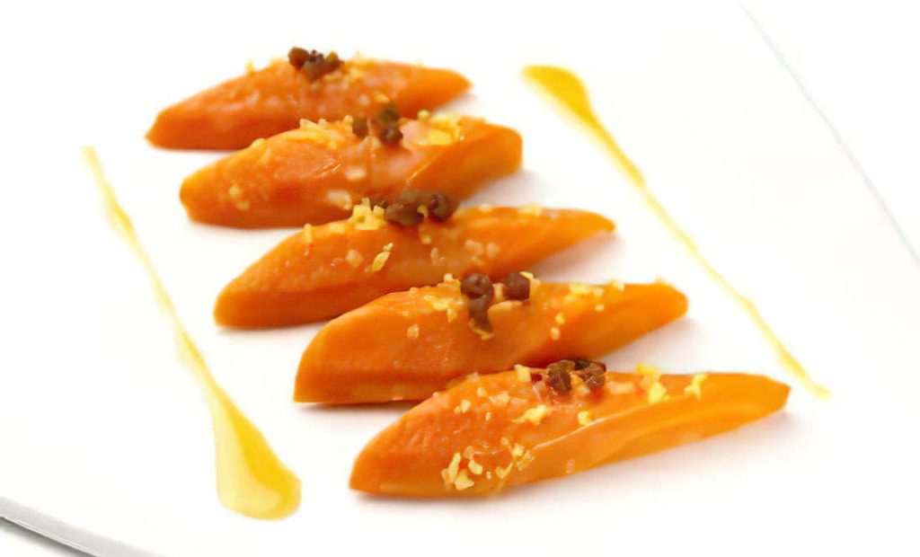 Carottes de Créances au beurre, pain d'épices et citron