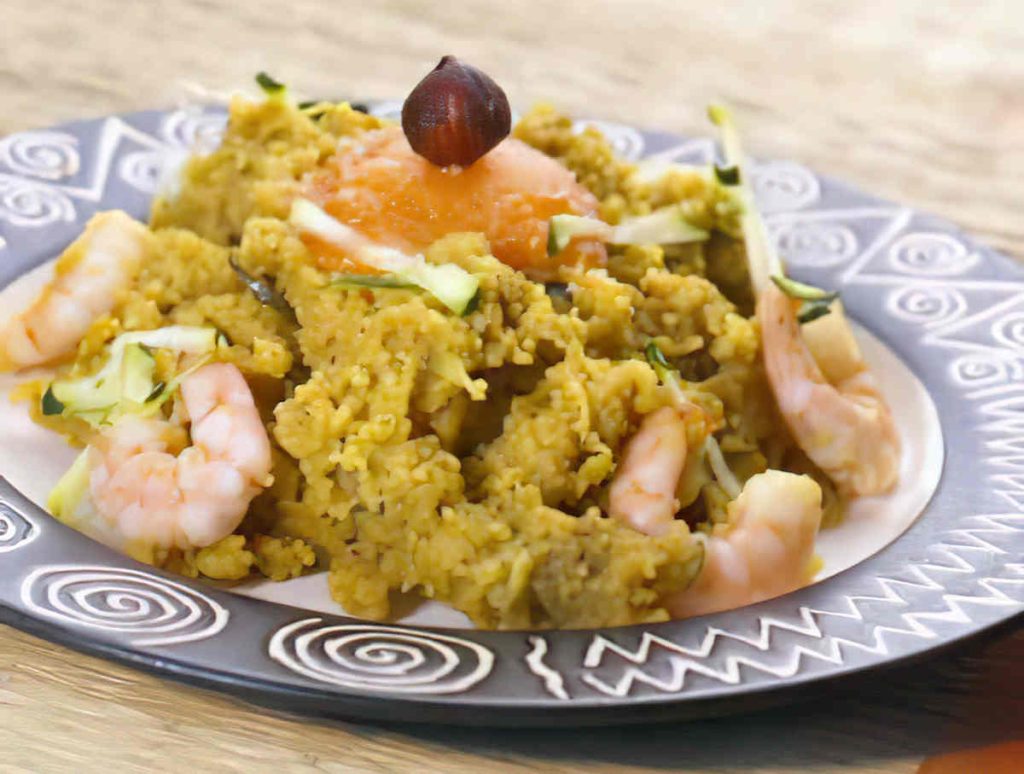 Couscous de fonio aux crevettes