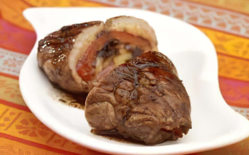 Paupiettes de veau aux poivrons et comté