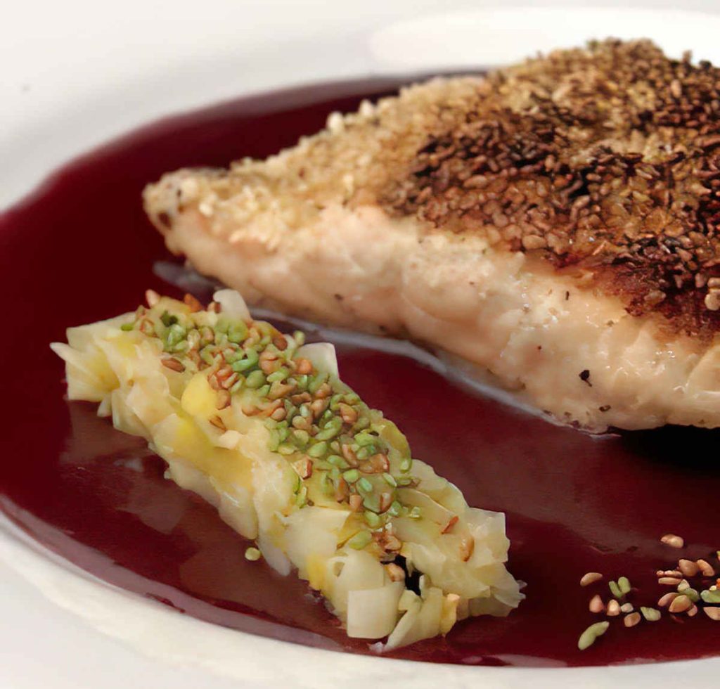 Recette de saumon au vin rouge