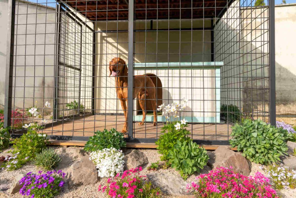 chenil chien jardin