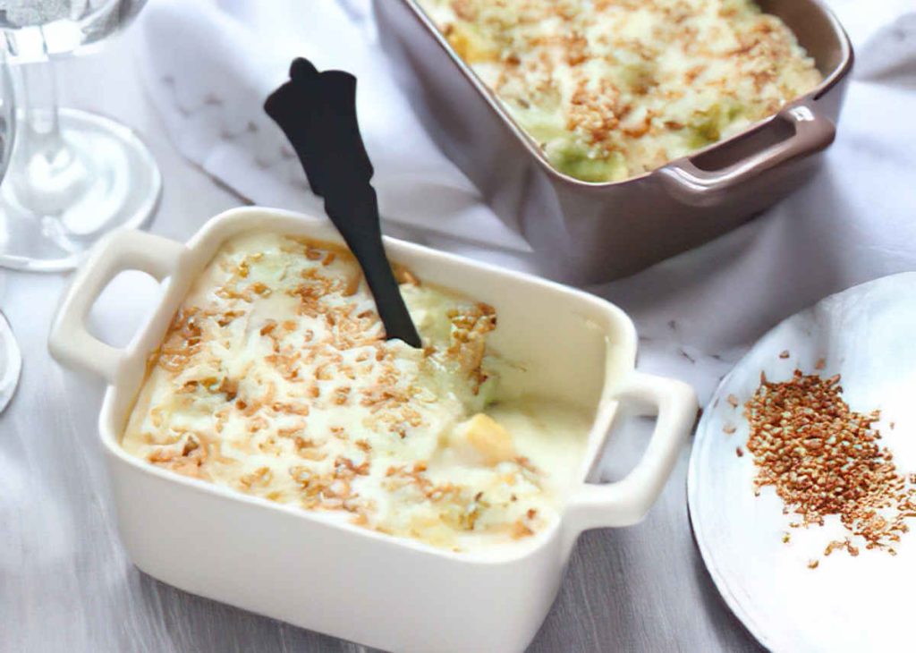 Gratin de ravioles au haddock