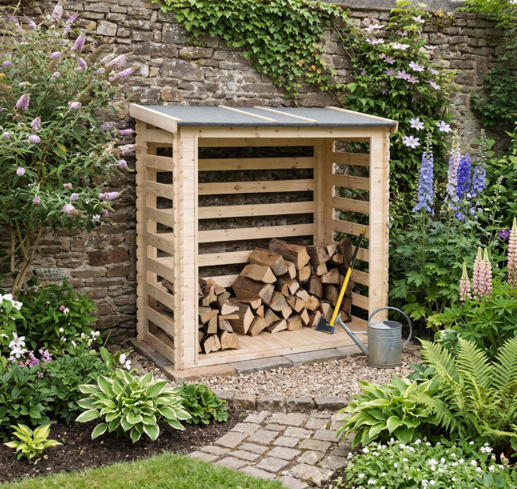 Abri bûches CÔME bois – 6 stères