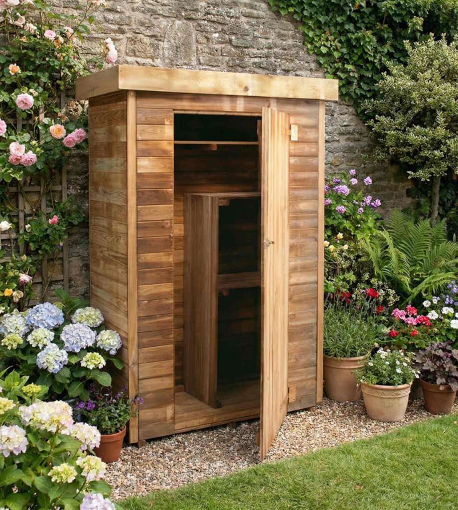 armoire extérieur en bois toit plat théo