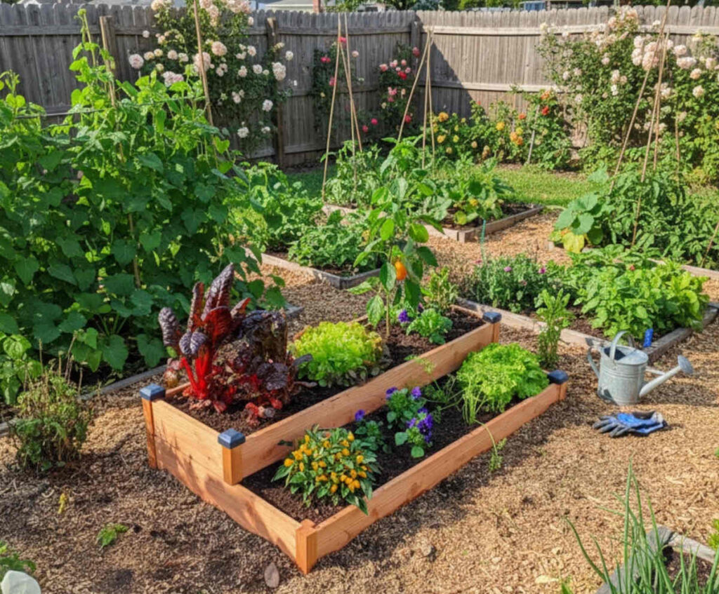 carré potager sur 2 niveaux
