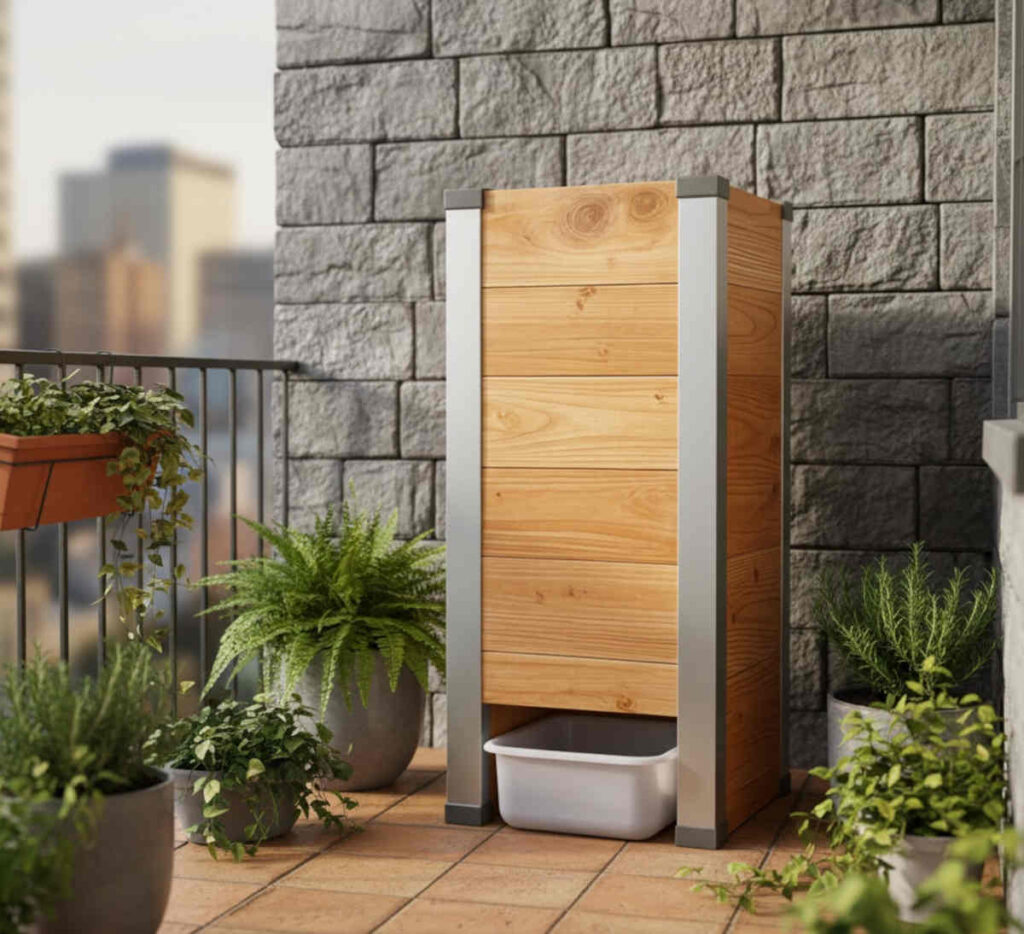 composteur design pour petit balcon