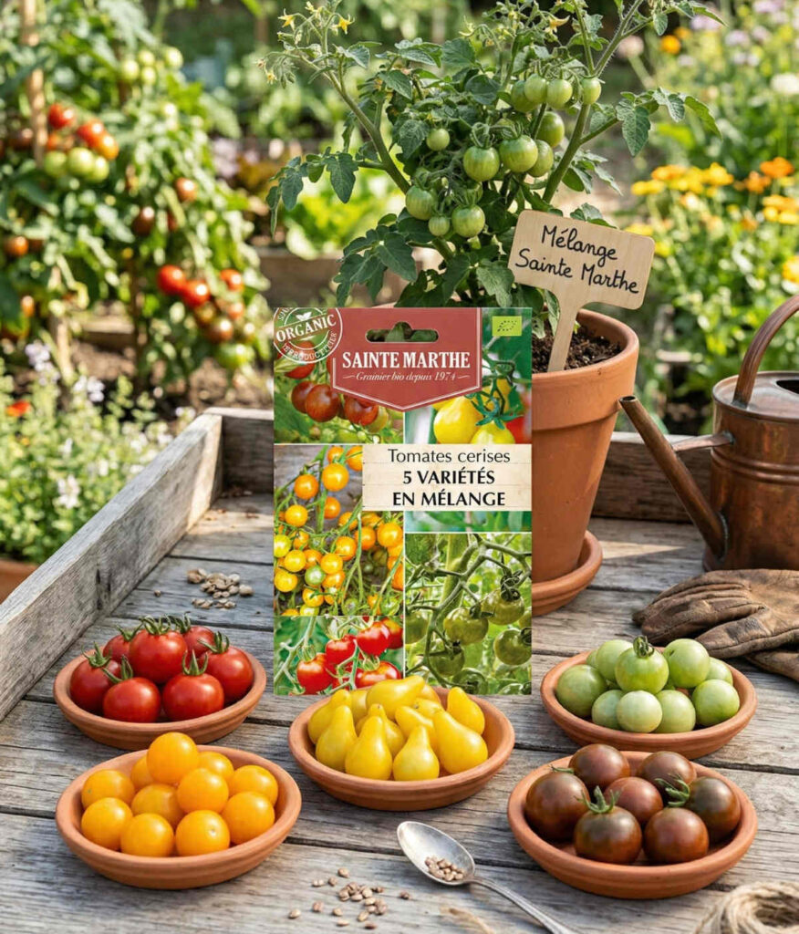 Paquet de graines de tomates cerises en mélange - 30 graines