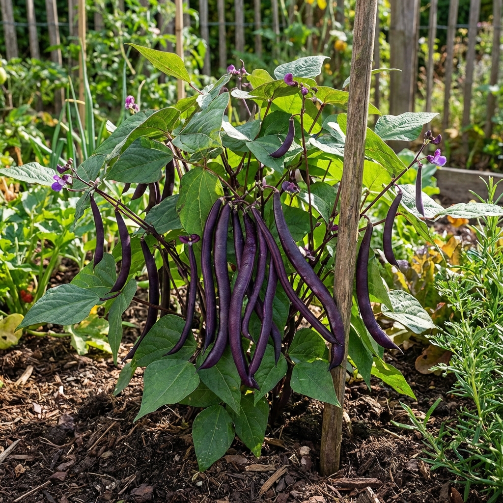 Graines de haricot nain Purple Queen variété mangetout sachet de 350 graines