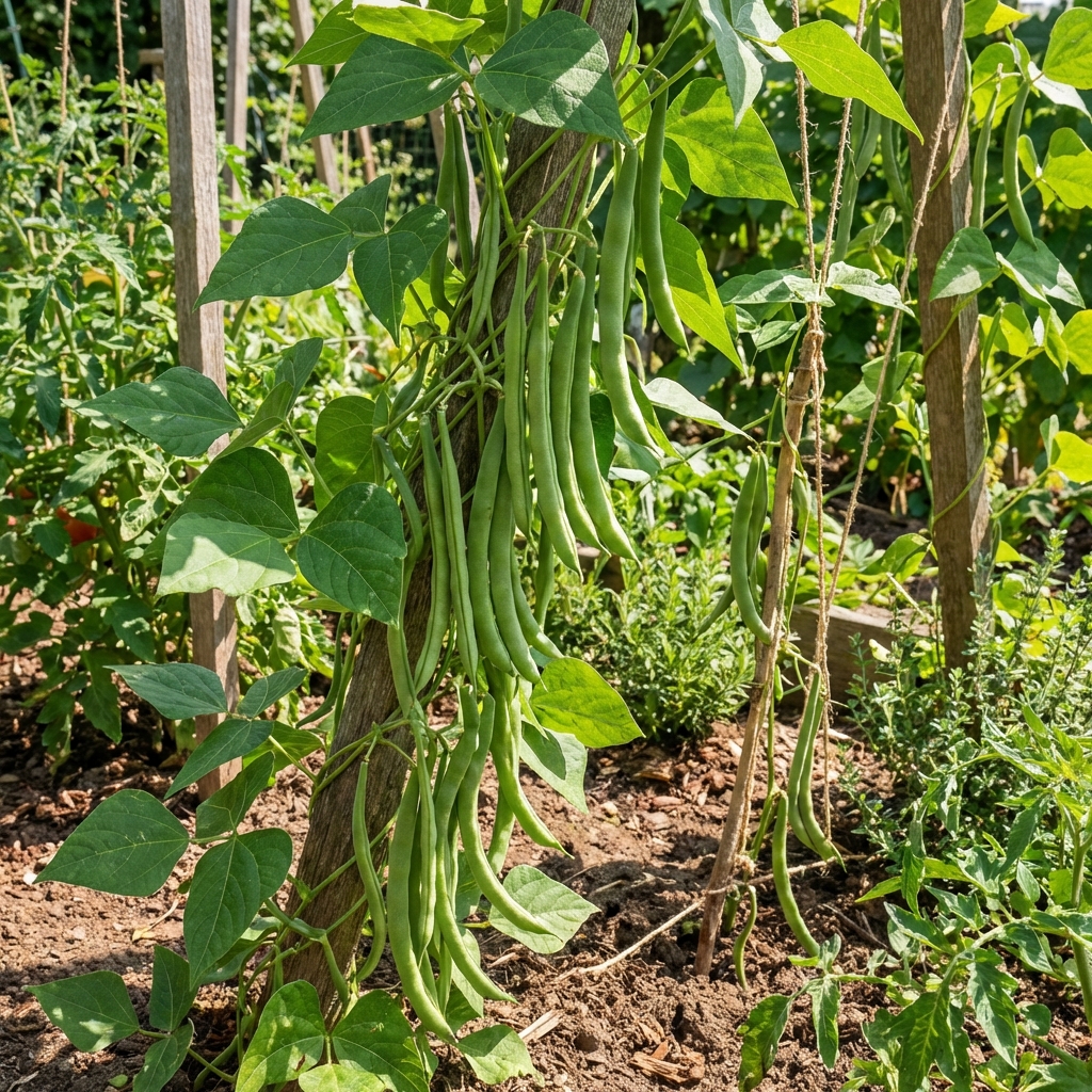 Graines de haricot à rames Neckarkonigin dans un sachet de semences