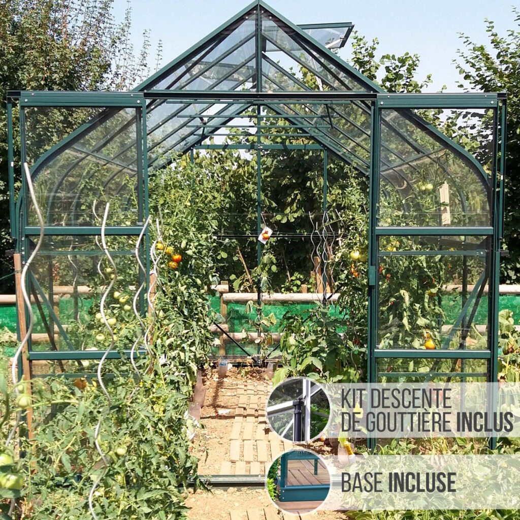 Serre de jardin Aloé vue extérieure complète 2,55 x 3,17 m