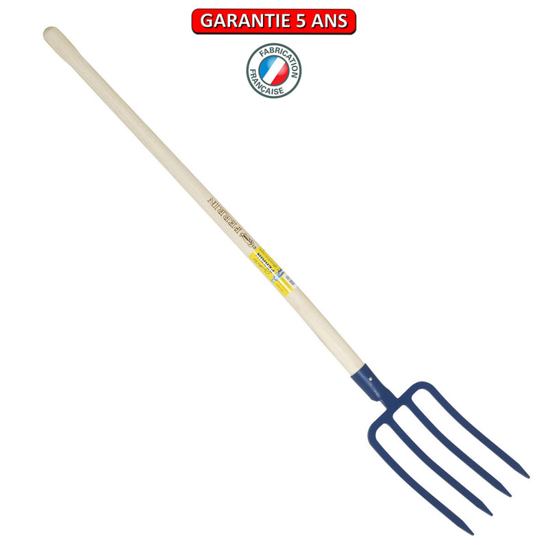 Fourche à Bêcher Douille 4 Dents 29 cm Manche Pomme