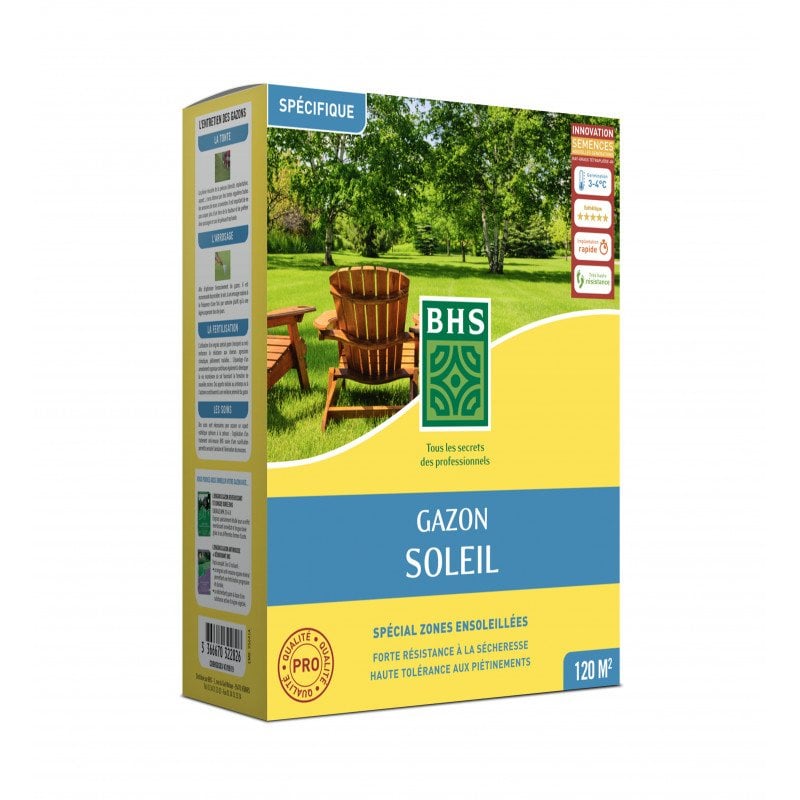 Gazon Soleil - Semences Premium pour zones Ensoleillées et Climat Méditerranéen
