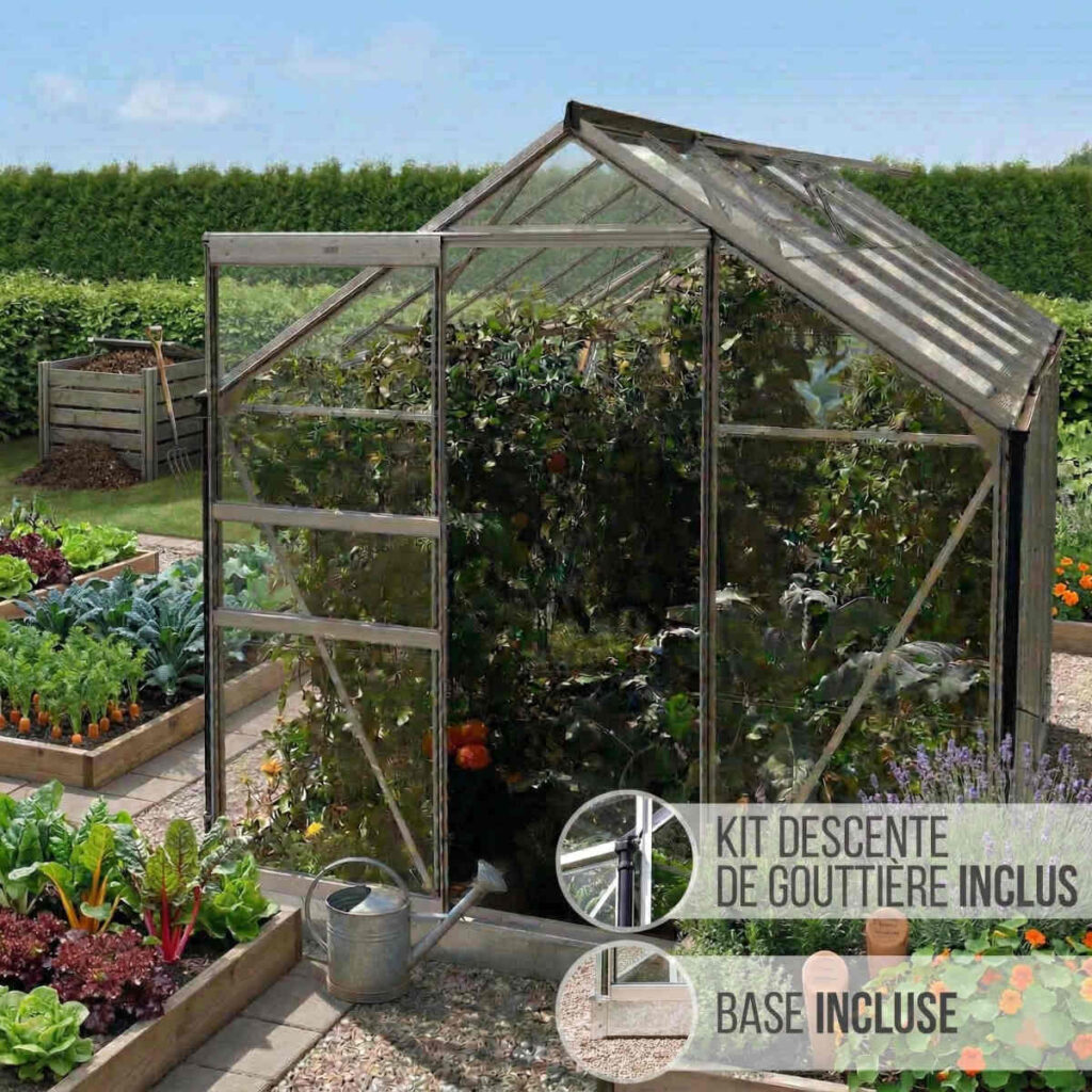 Serre en verre Allium 7,30 m²