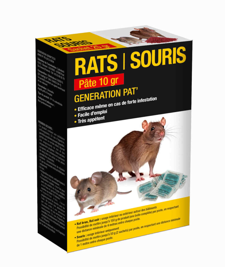raticide souricière sachet pâte bleu