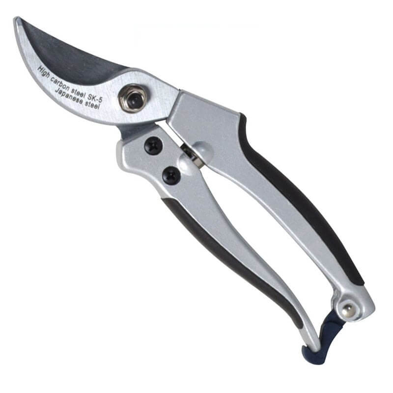Sécateur Aluminium Lame Courbe - Coupe Précise 15 mm