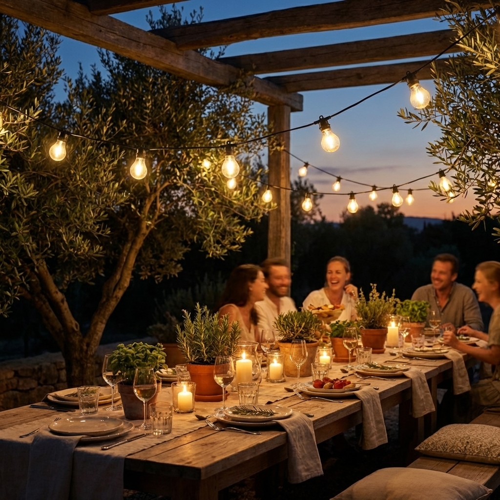 Guirlande Guinguette LED Hybride 7,2m - Solaire & Électrique