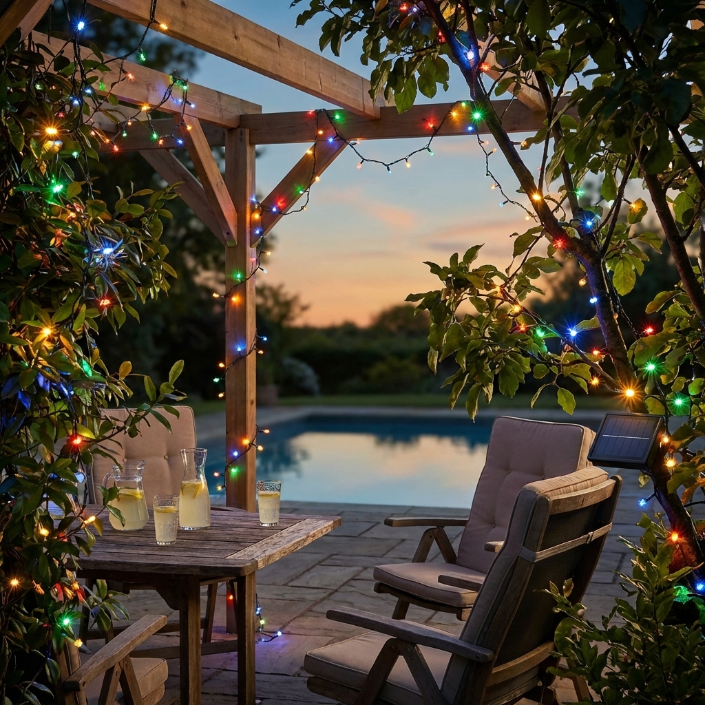 Guirlande LED Solaire 20m - 200 LED Multicolores