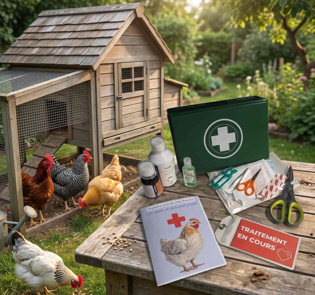 trousse pharmacie pour poules
