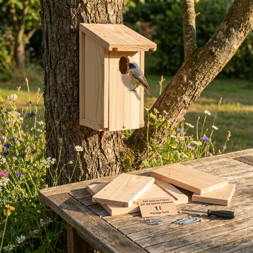 Nichoir à oiseaux en kit pour Rouge-Queue - Douglas made in France