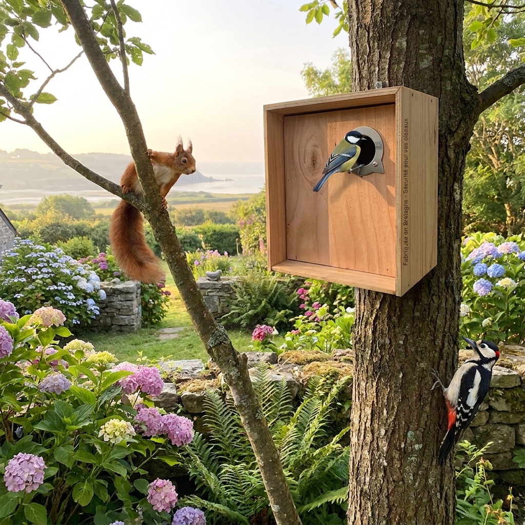 Plaque de protection pour nichoir ProtecPiaf - Sécurité des oiseaux