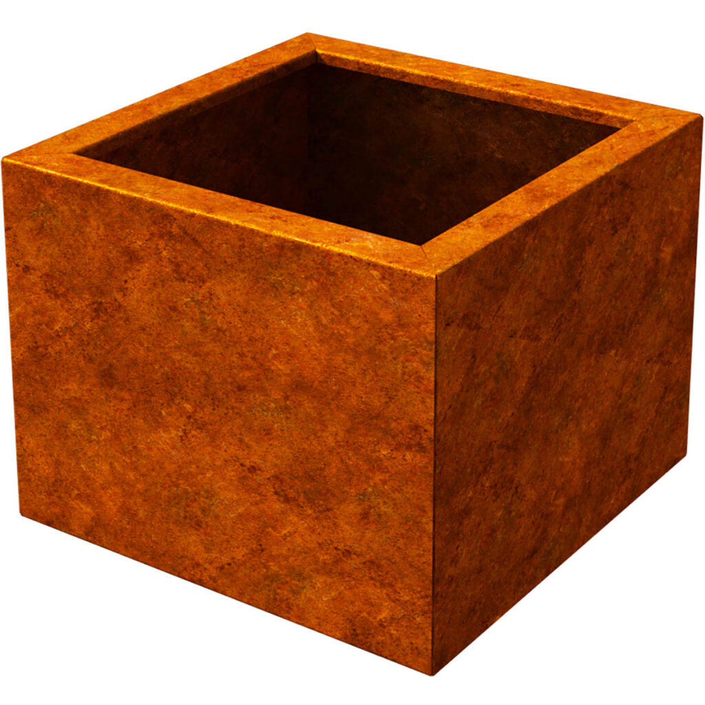 Bac acier corten carré - 24L