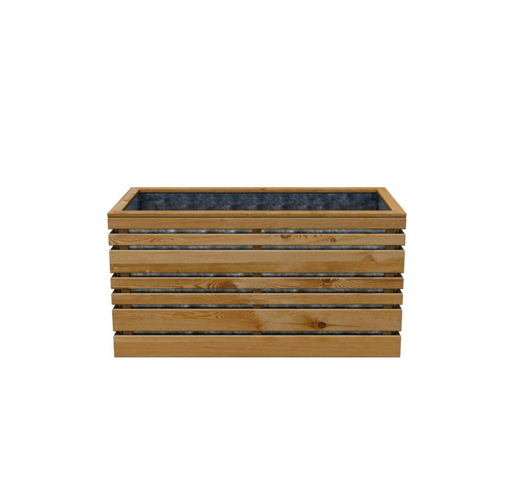 Bac à fleurs rectangulaire en bois