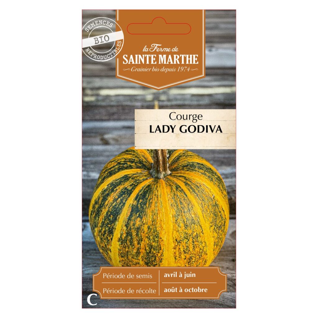 Courge Lady Godiva - 15 graines bio — sachet recto