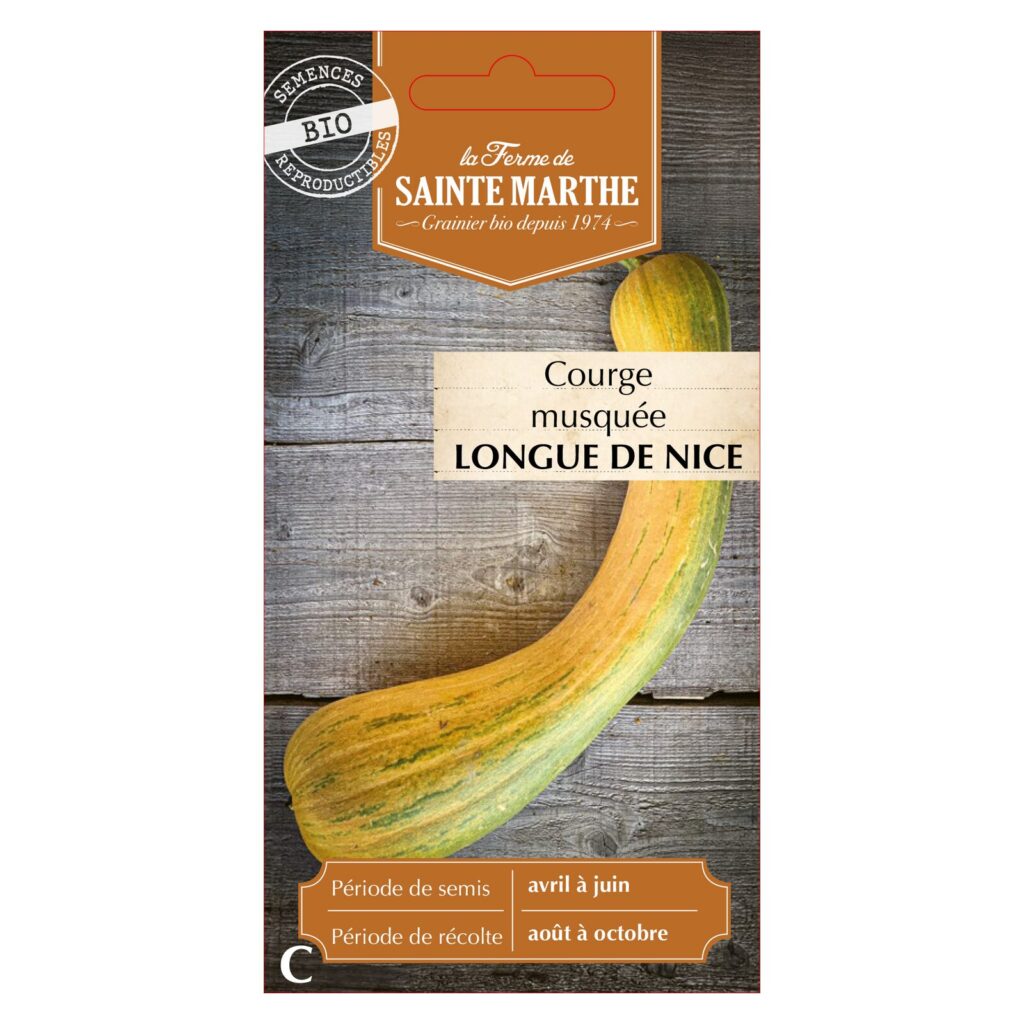 COURGE Musquée Longue de Nice - 15 graines bio — sachet recto