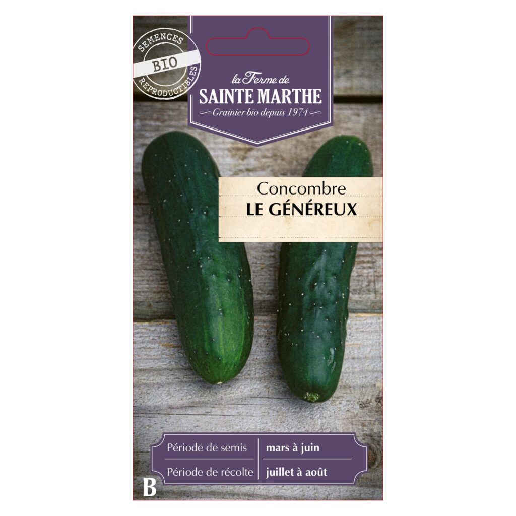 CONCOMBRE le Généreux - 15 graines bio — sachet recto
