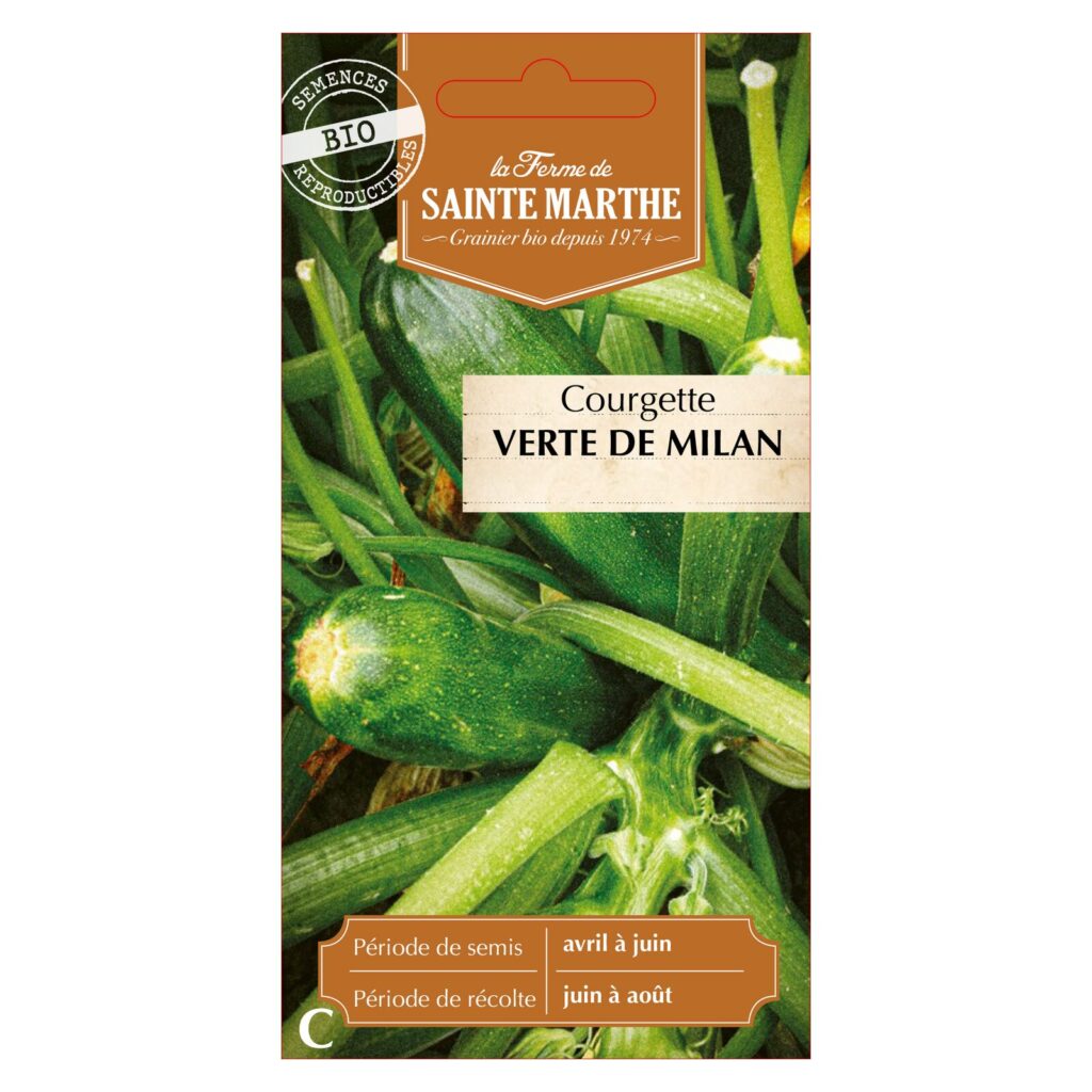 COURGETTE Verte de Milan - 15 graines bio — sachet recto