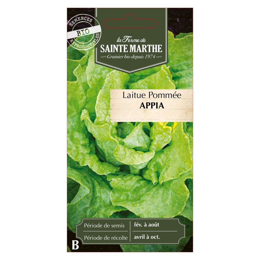 LAITUE POMMEE Appia - 500 graines bio — sachet recto
