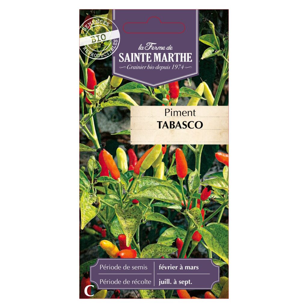 Piment Tabasco - 30 graines bio — sachet recto