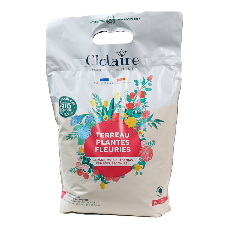 Terreau plantes fleuries 5 litres
